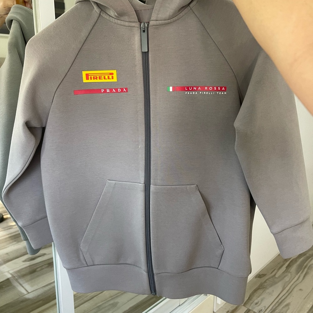 Prada Gray Sweatshirt Hoodie